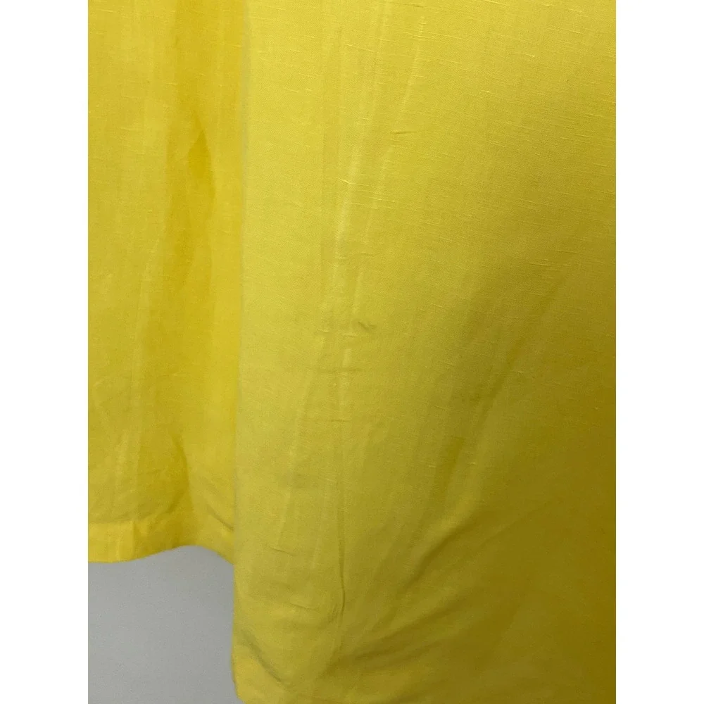 Polo Ralph Lauren Coastal Button Down Shirt Mens XLT Yellow Linen Silk Blend